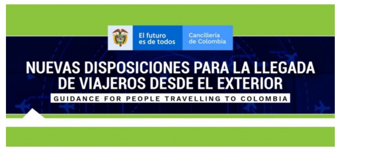 Nuevas disposiciones para la llegada a Colombia de viajeros desde el exterior