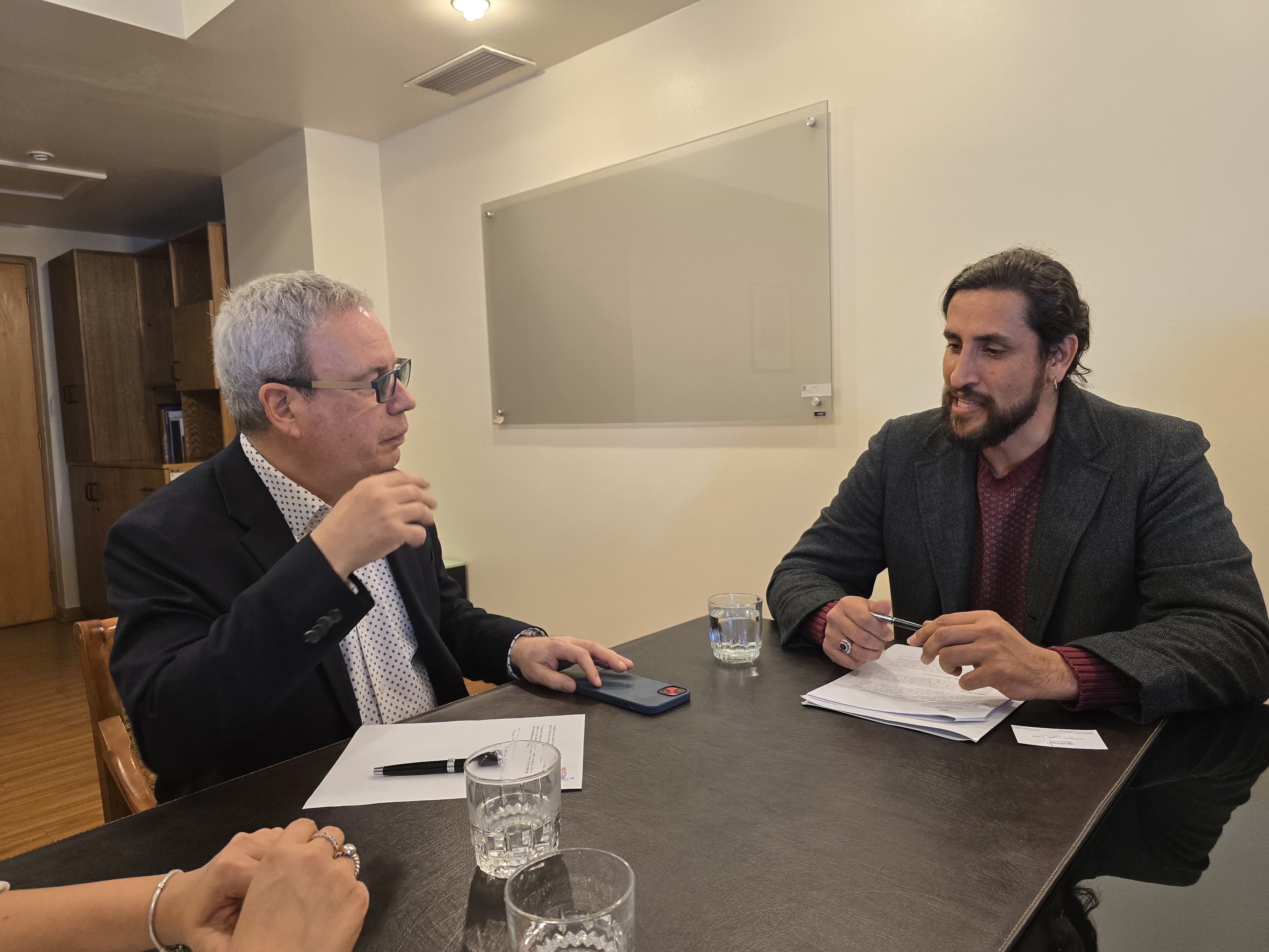 Reunión con  Enrique O’Farrill de AGCID en Santiago de Chile