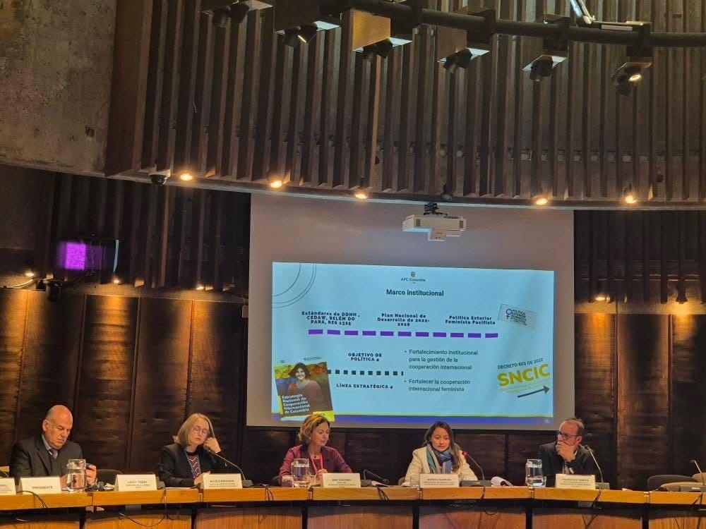 Colombia articula iniciativas de cooperación y género, promoviendo una diplomacia pacifista, interseccional y participativa