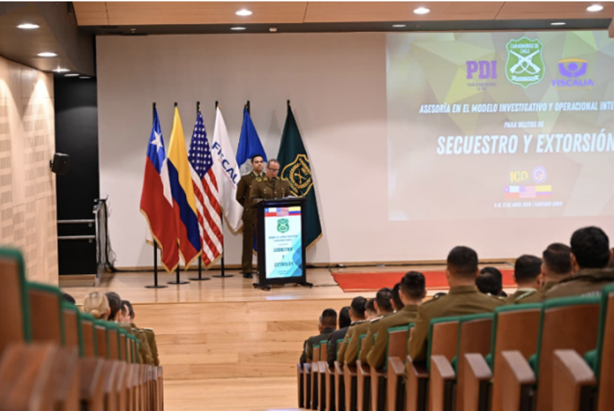 Inicio de capacitación en modelo investigativo contra el secuestro y la extorsión fortalece cooperación Colombia–Chile